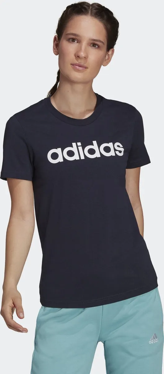 adidas Essentials Slim Logo T-shirt H07833 - Blauw S