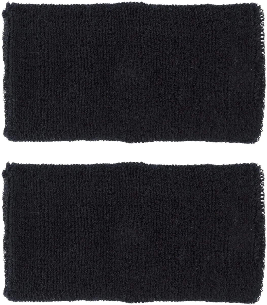 Nike Swoosh Classic Polsband - 2 Stuks - Zwart