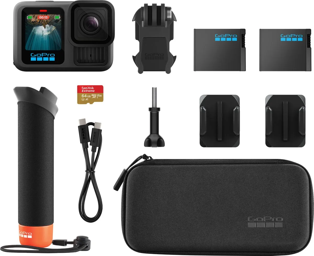 GoPro HERO13 Black CHDRB-131-RW Accessoirebundel - 2 Schermen