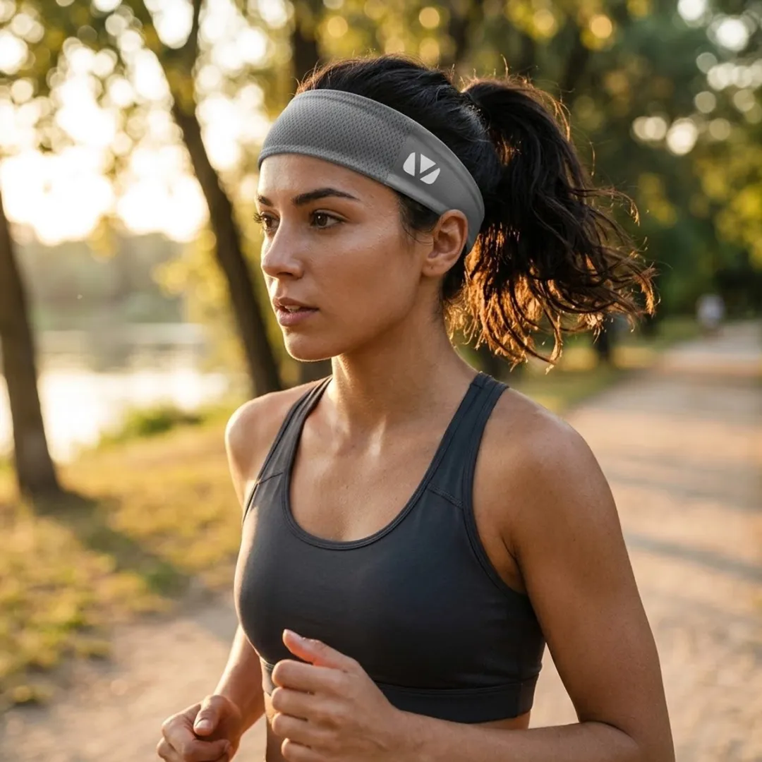 NUVEX Sport Hoofdband Set 3-delig - Grafietzwart/Wolkengrijs/Lichtblauw