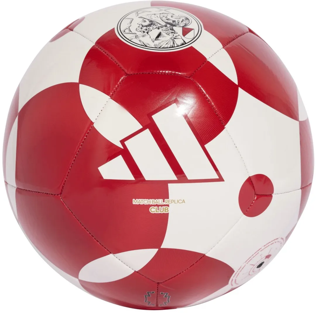 adidas Voetbal Ajax Club - Maat 5 - Rood/Wit