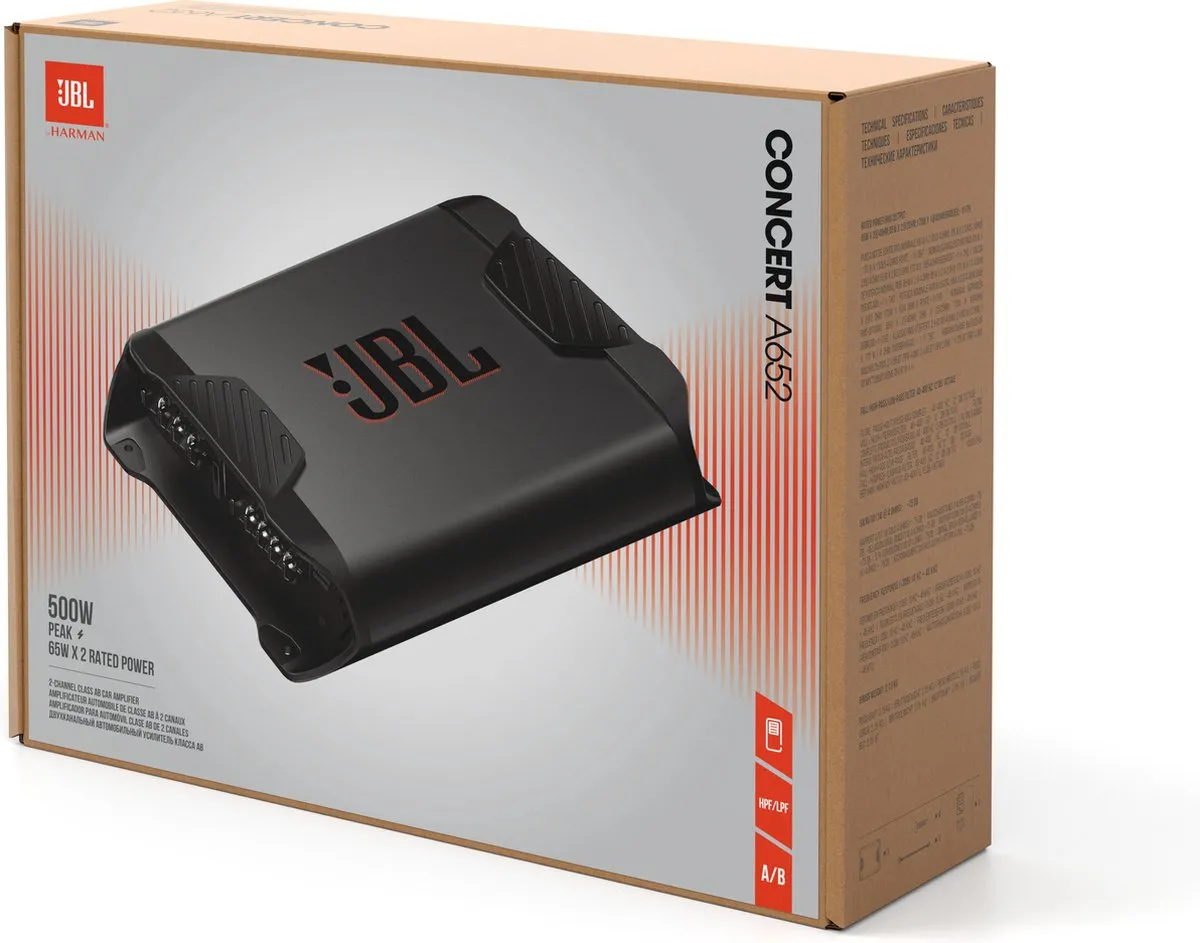 JBL Concert A652 Autoversterker 2 Kanalen 500W - Zwart