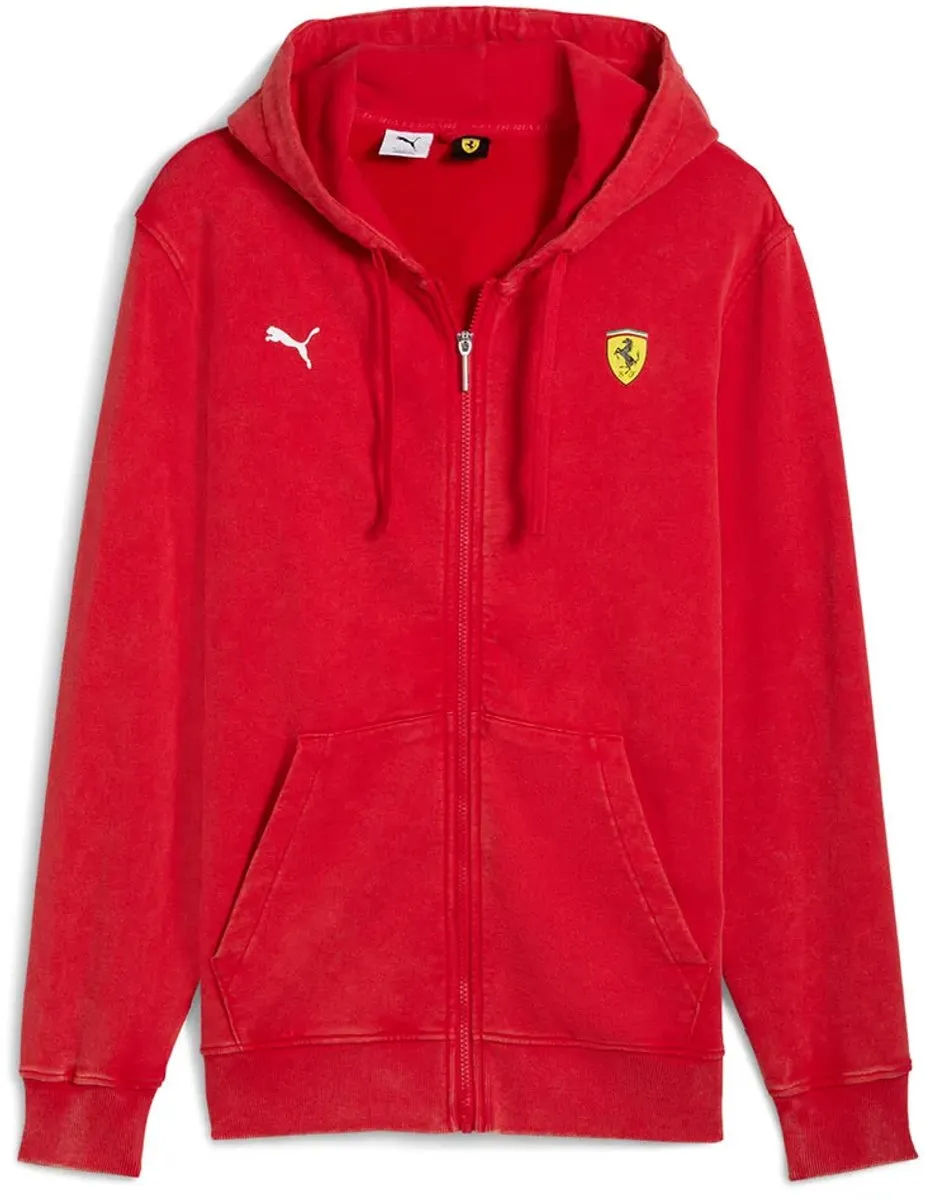 PUMA Ferrari Sportswear Relaxed Fit Trainingsjack - L - Rosso Corsa