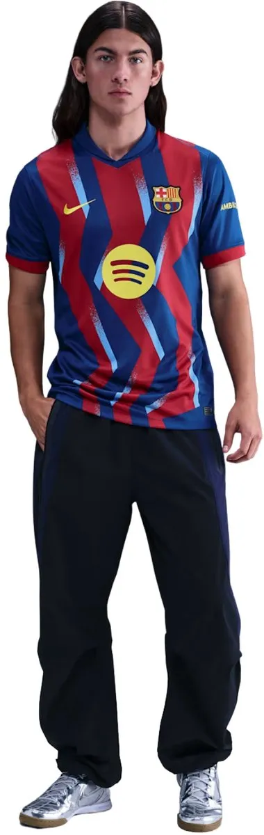 Nike FC Barcelona M NK DF JSY SS Stads Shirt Heren - Blauw L