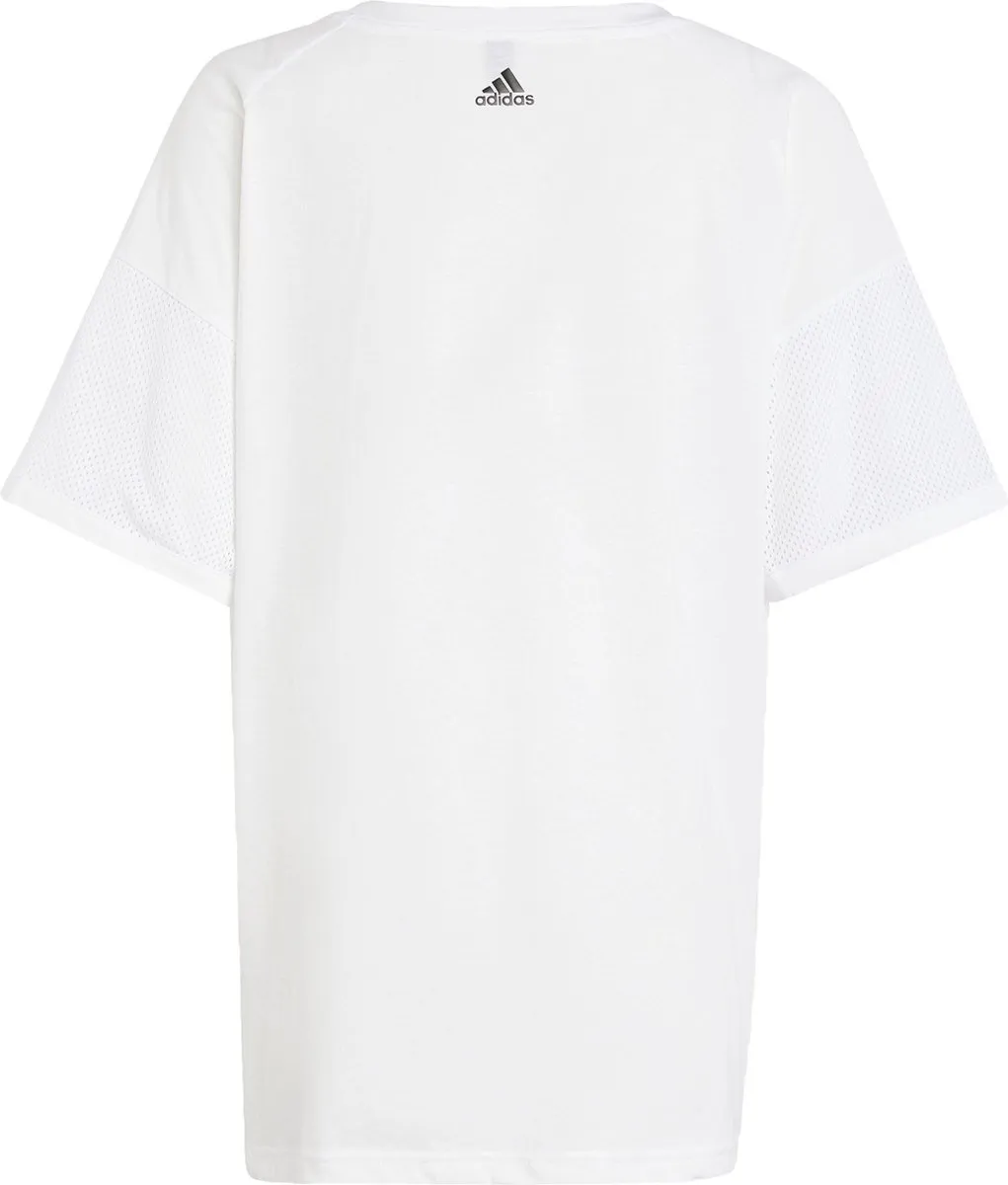 adidas AEROREADY Loose T-shirt Kids 152 - Wit - afbeelding 6 van 6