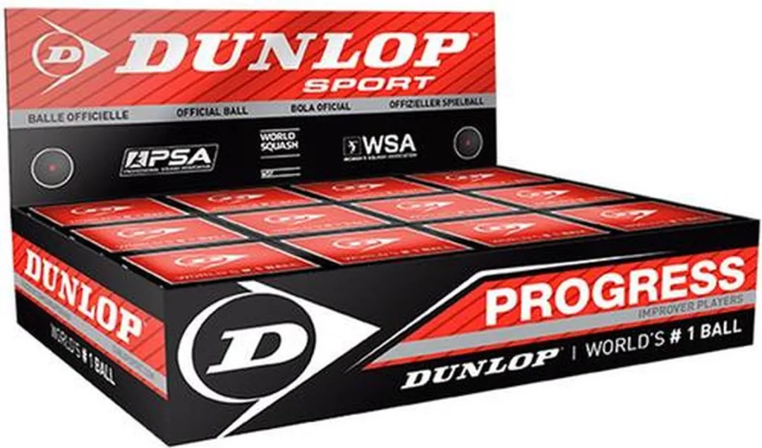 Dunlop Progress Squashballen - 12 Stuks - Zwart