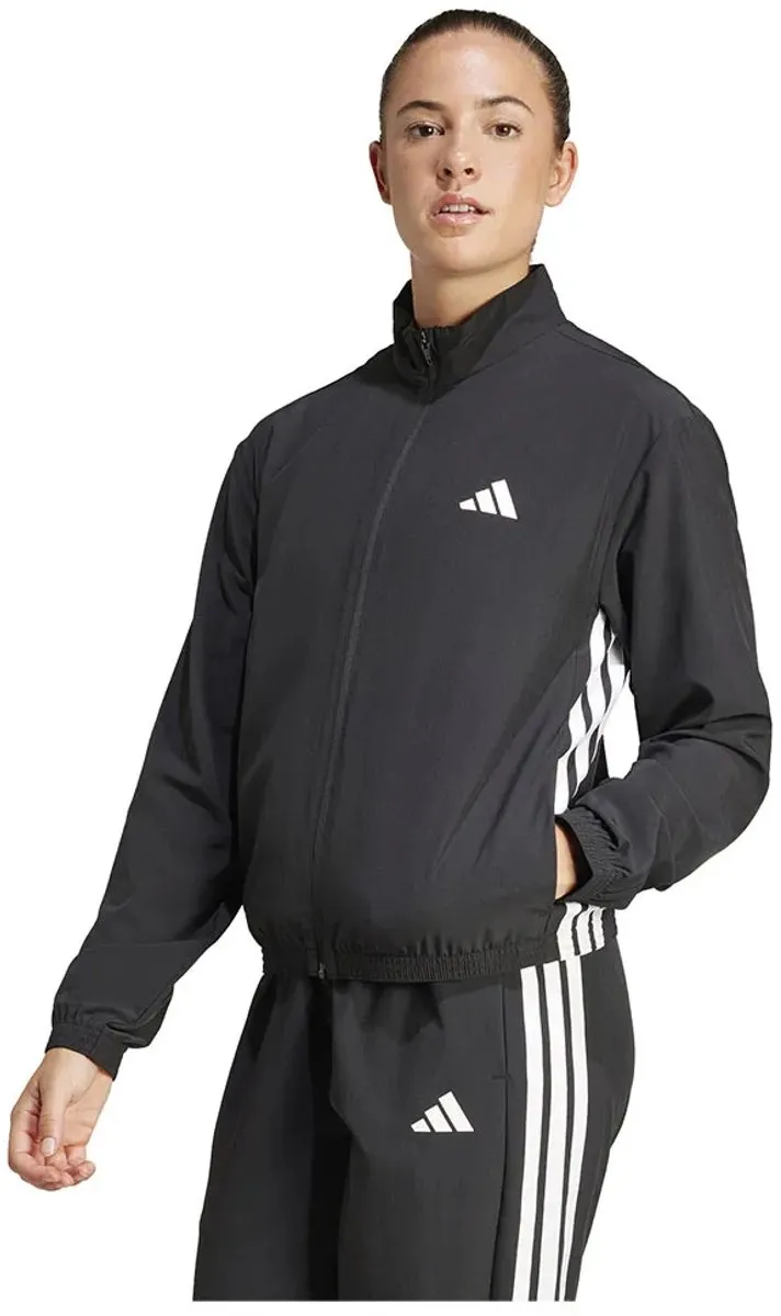 Adidas Train Essentials 3 Stripes Woven Warm Up Sweatshirt