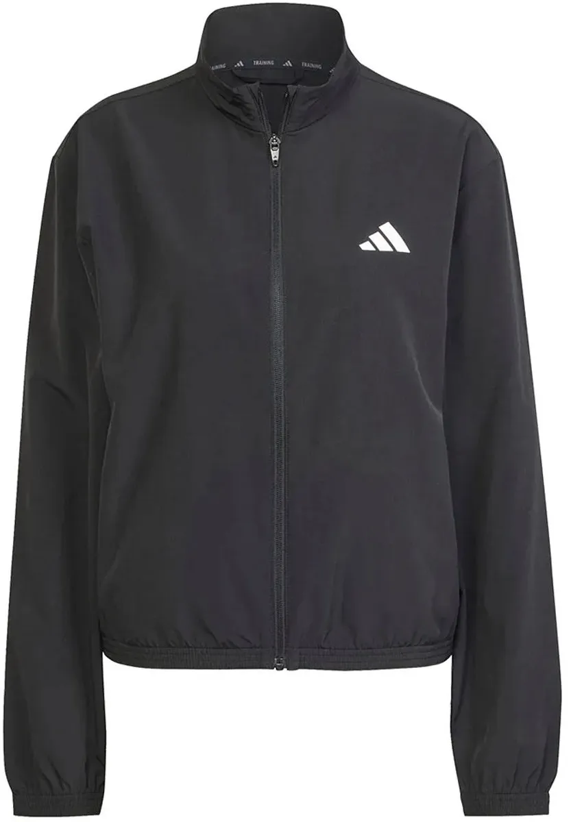 Adidas Train Essentials 3 Stripes Woven Warm Up Sweatshirt - Zwart L