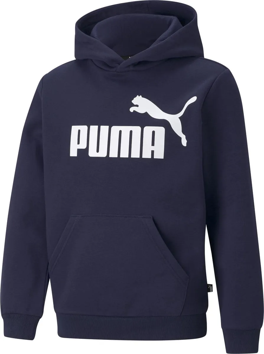 PUMA Essential Big Logo Hoodie FL B - Donkerblauw Maat 128