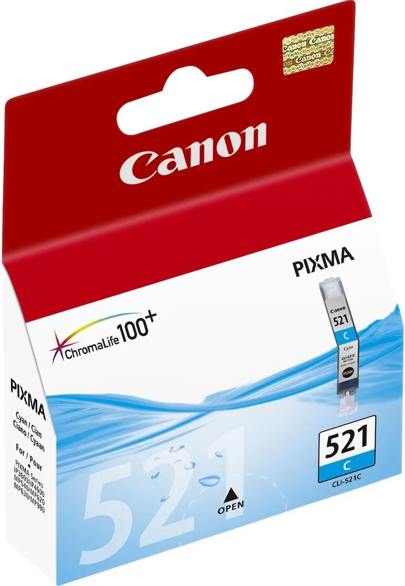 Canon CLI-521C Inktcartridge - Cyaan 9ml
