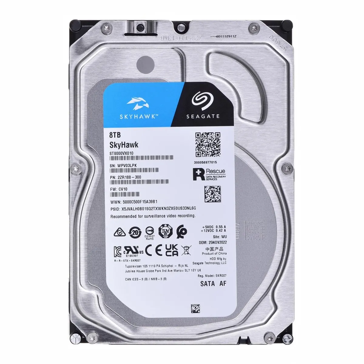 Seagate SkyHawk ST8000VX010 Surveillance HDD 8TB - afbeelding 2 van 4