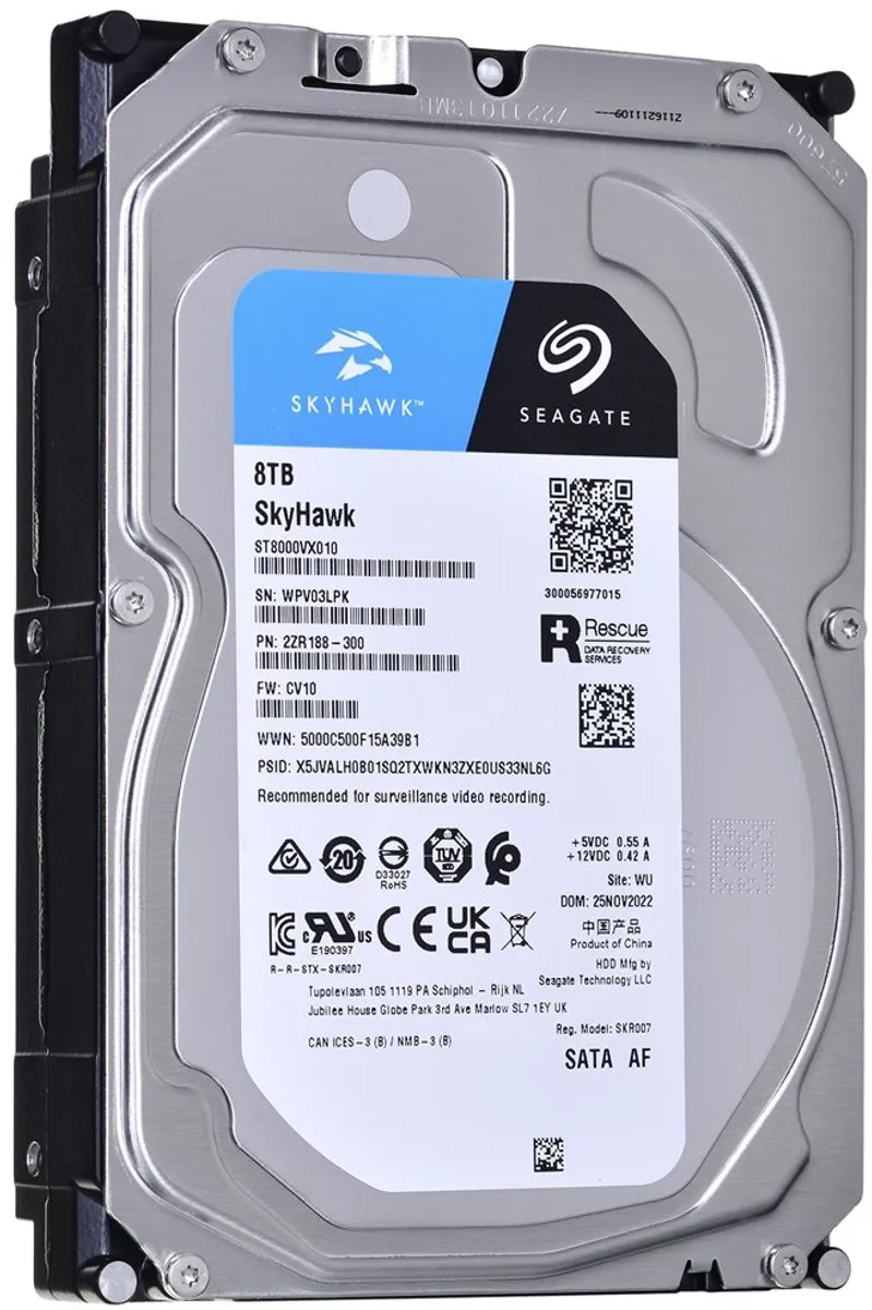 Seagate SkyHawk ST8000VX010 Surveillance HDD 8TB - afbeelding 3 van 4