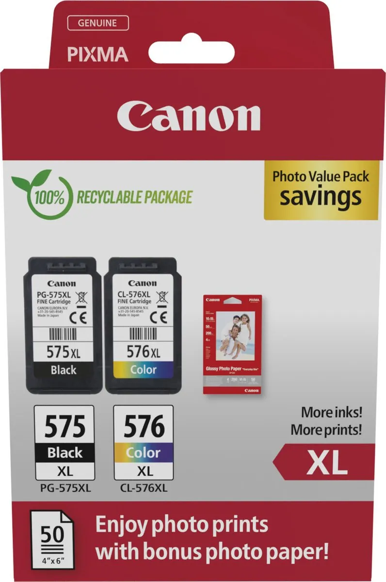 Canon PG-575XL+ CL-576XL Inktcartridges - 1 Stuk