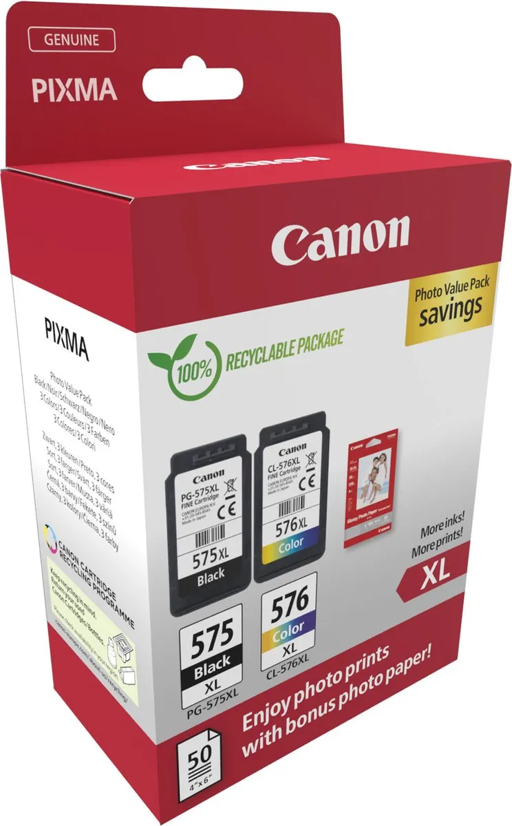 Canon PG-575XL+ CL-576XL Inktcartridges - 1 Stuk