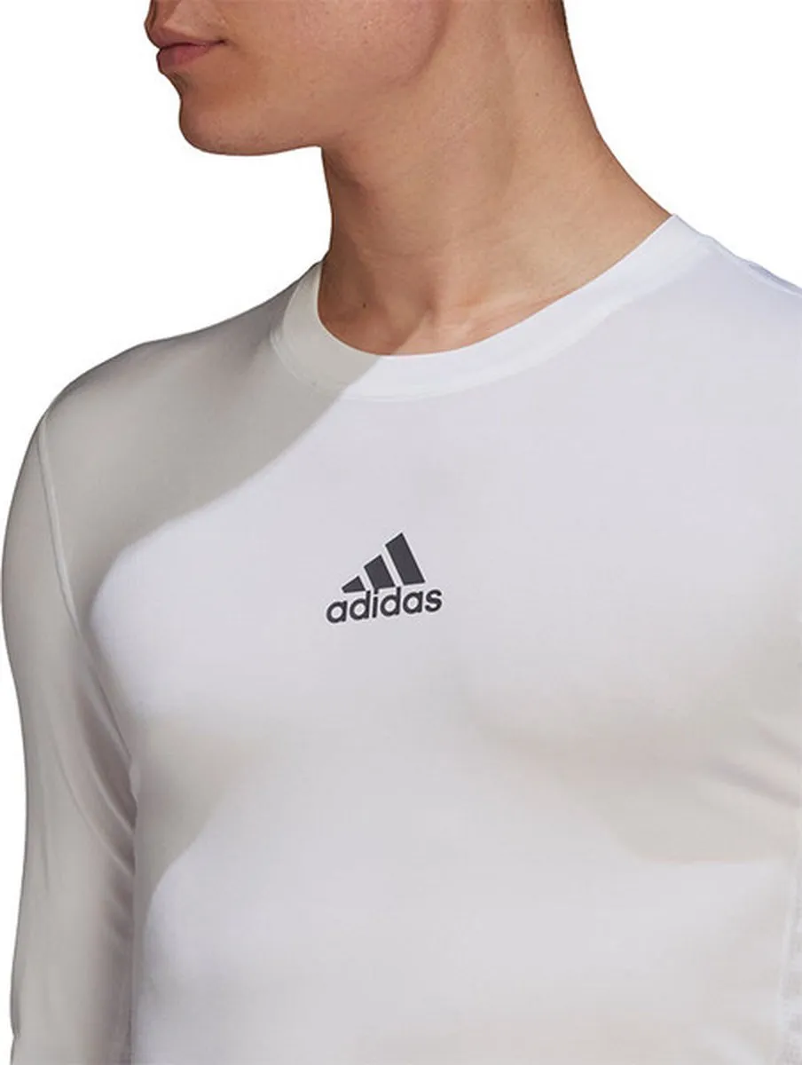 adidas Techfit Compression Longsleeve Sportshirt GU7334 - XL - Wit