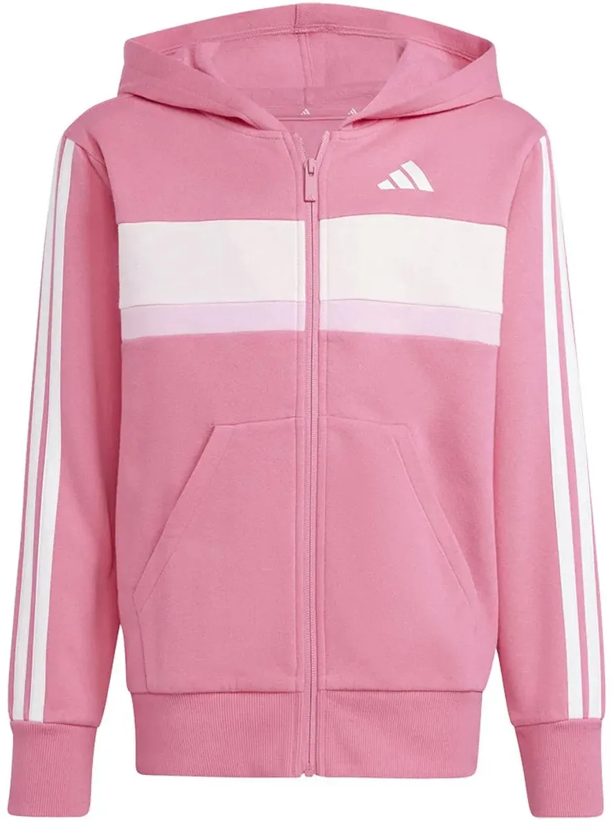 Adidas Seasonal Essentials Tiberio 3 Stripes Trainingspak - Roze 9-10 jaar