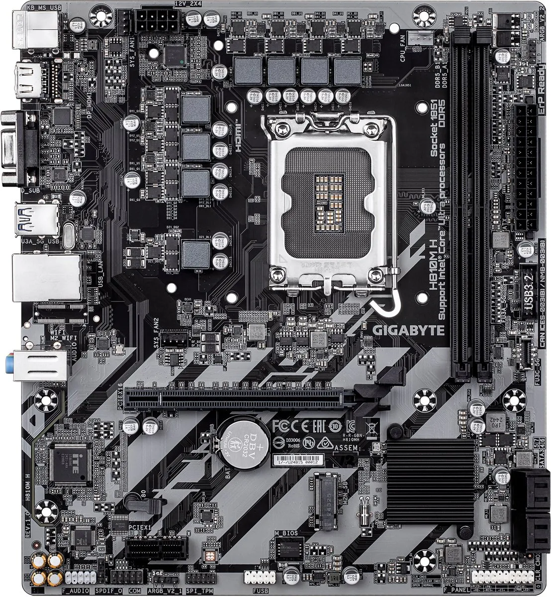 Gigabyte H810M H Micro ATX Moederbord - Intel H810