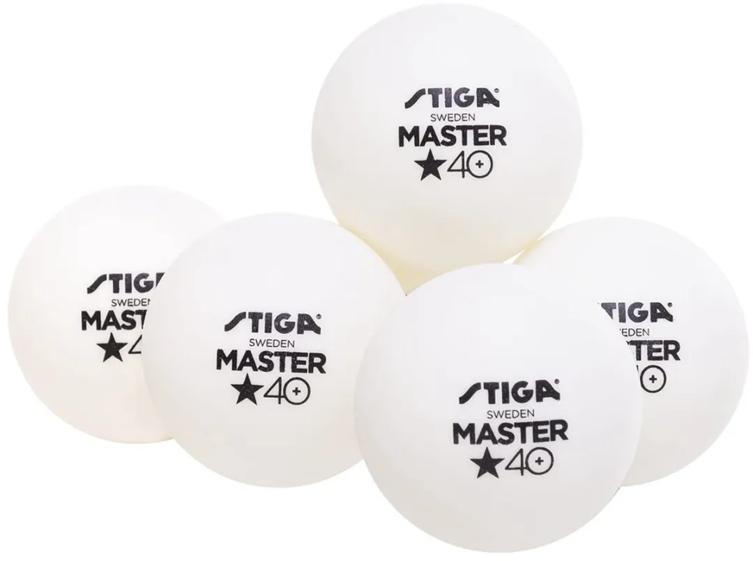 Stiga Bal Tafeltennis Master Wit - 6 Stuks