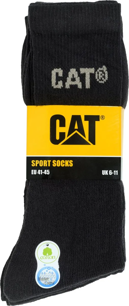 Caterpillar Heren Performance Sportsokken - Zwart - 5 Stuks