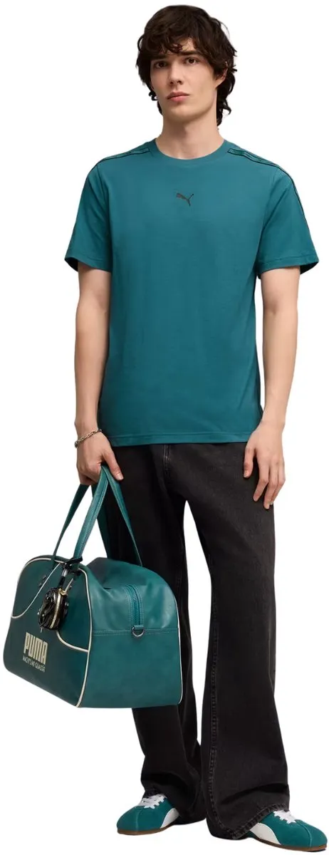 PUMA Tape Tee Heren - M - Turquoise