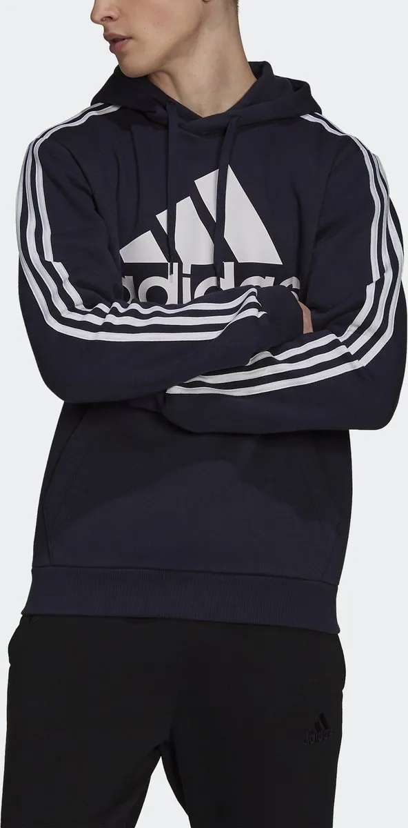 adidas Essentials Fleece 3-Stripes Hoodie - Heren - Blauw XL