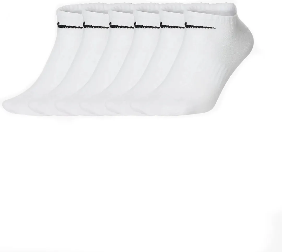 Nike Everyday Lightweight Sokken SX7679-100 - 6 Stuks - Wit/Zwart - afbeelding 6 van 6