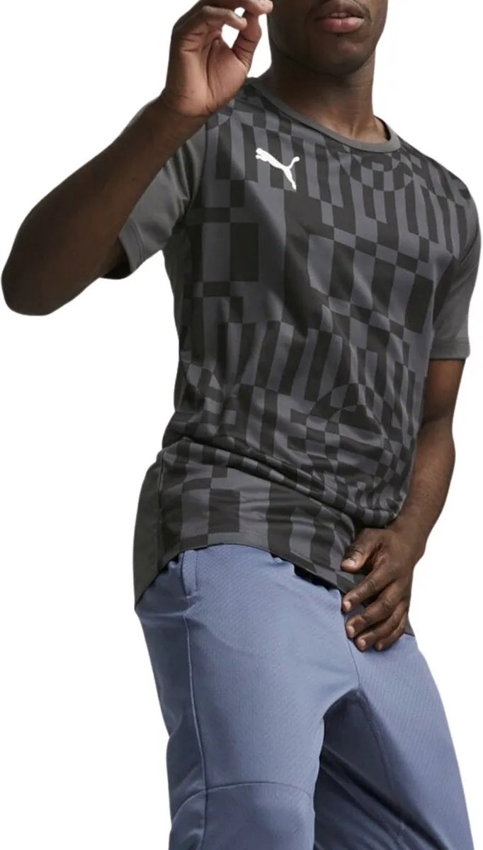 PUMA individualRISE Graphic Jersey Shirt Heren M - Grijs