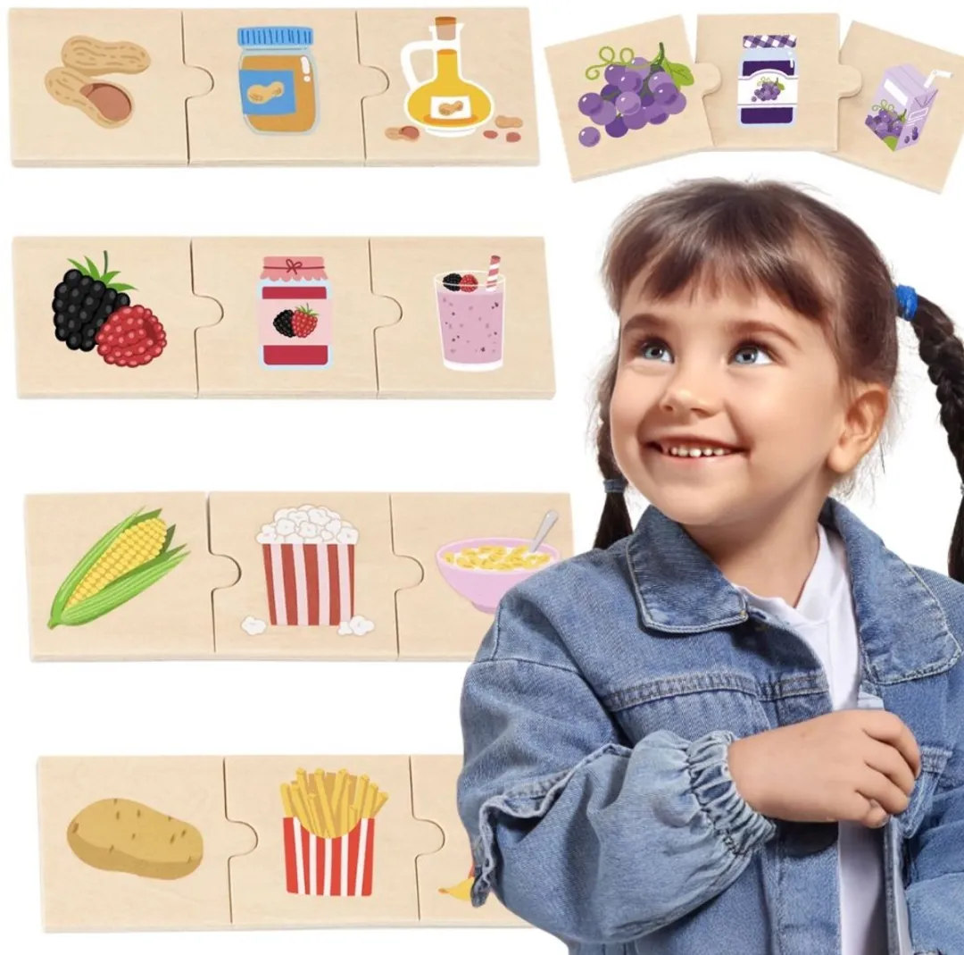 Viga Ontdek de Verbindingen Natuur & Voedsel Puzzelset