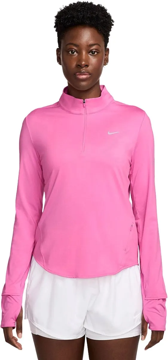 Nike Swift Dri-FIT Half Zip Sportshirt Dames - M 38 - Roze
