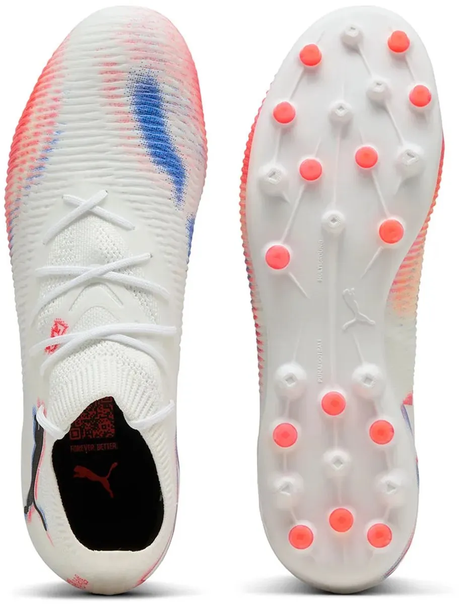 PUMA Future 8 Match Mg Voetbalschoenen - Maat 40 - Wit