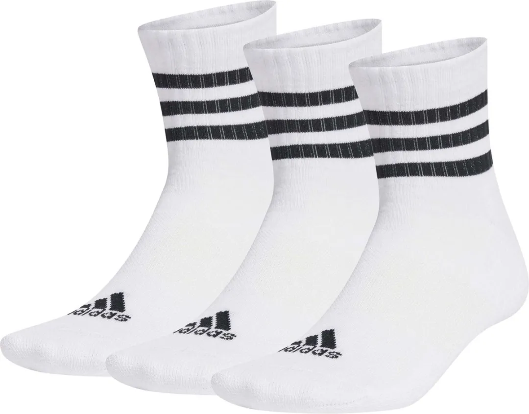 adidas 3-Stripes Cushioned Korte Sokken HT3456 - 3 Paar - Wit