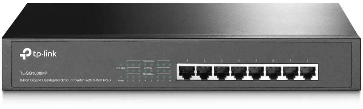 TP-Link TL-SG1008MP Netwerkswitch 8 PoE+ Poorten - 65W - Zwart