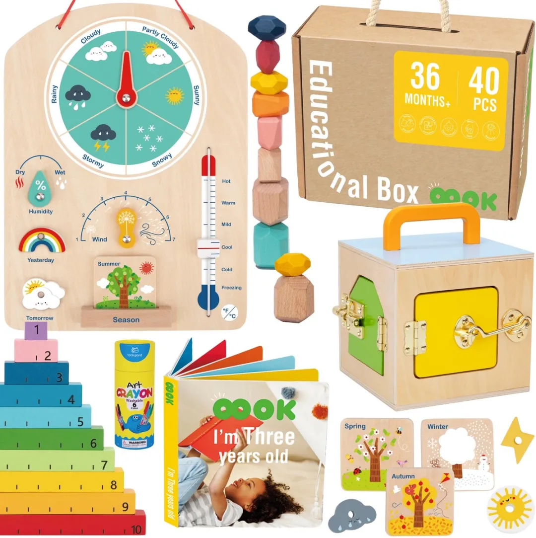 Tooky Toy Montessori Doospuzzel 6-in-1 Meerkleurig