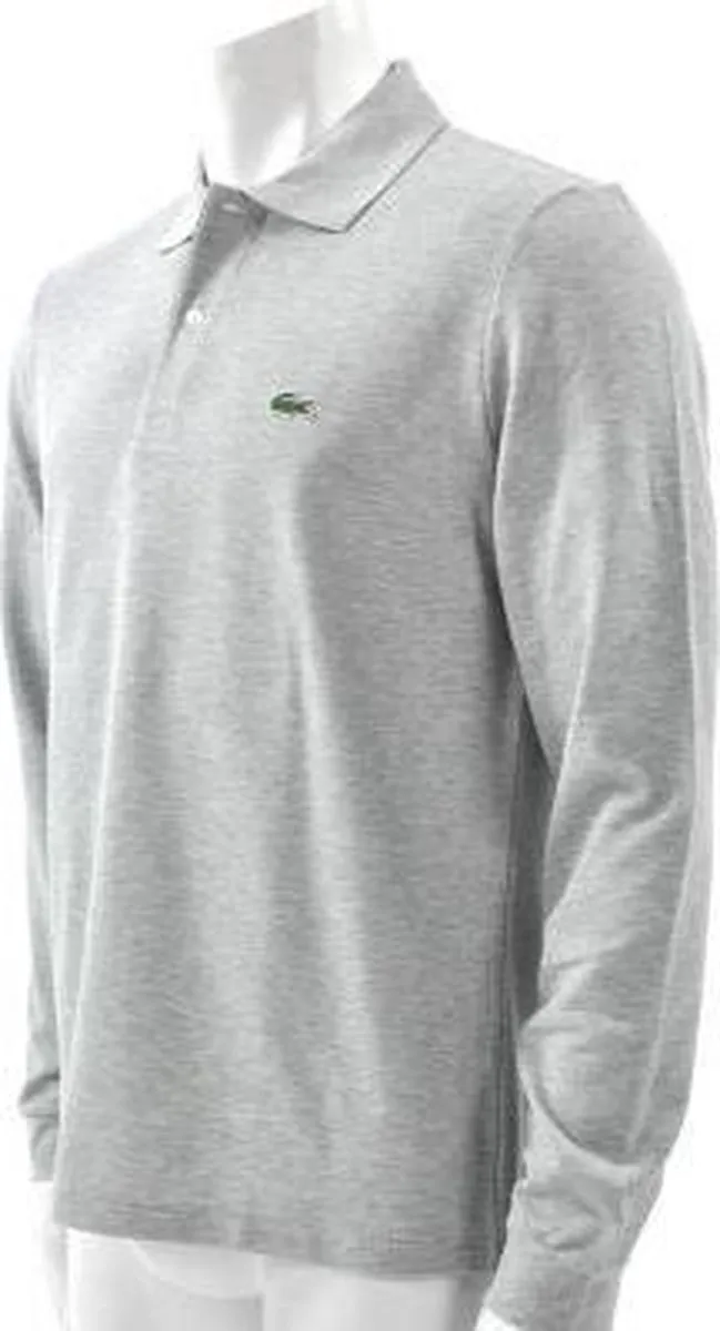 Lacoste Long Sleeve Pique Polo Heren S - Grijs