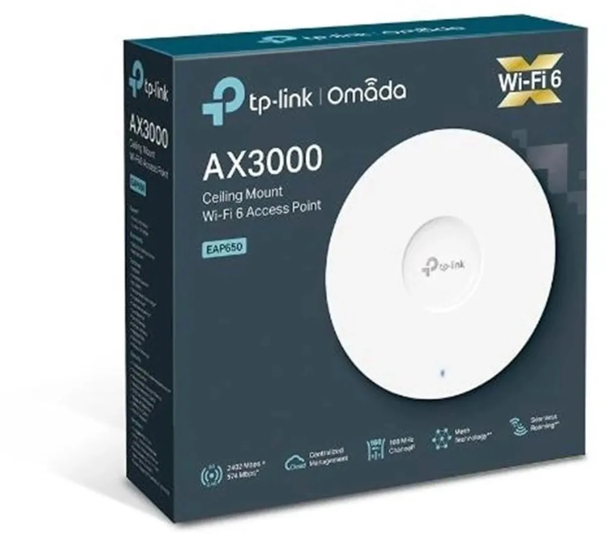 TP-Link Omada EAP650 WiFi 6 Accespoint - 3000 Mbps - Wit - afbeelding 6 van 6
