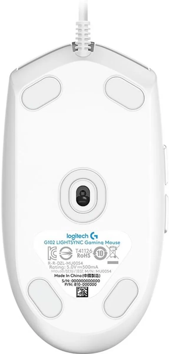 Logitech G G102 Gaming Muis - Wit - afbeelding 6 van 6