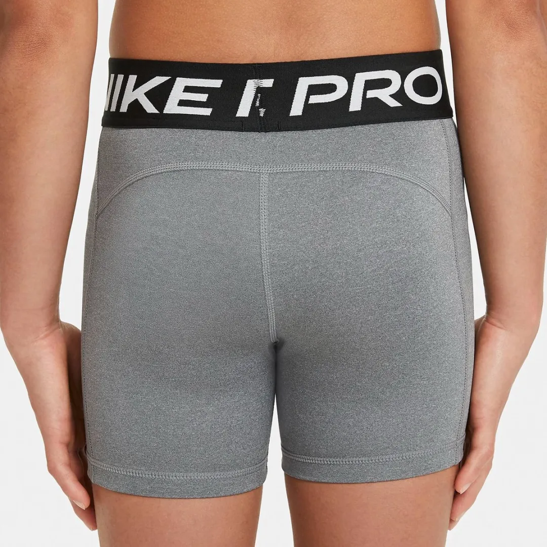 Nike Pro Short Junior DA1033-091 - Maat 128 - Grijs/Zwart