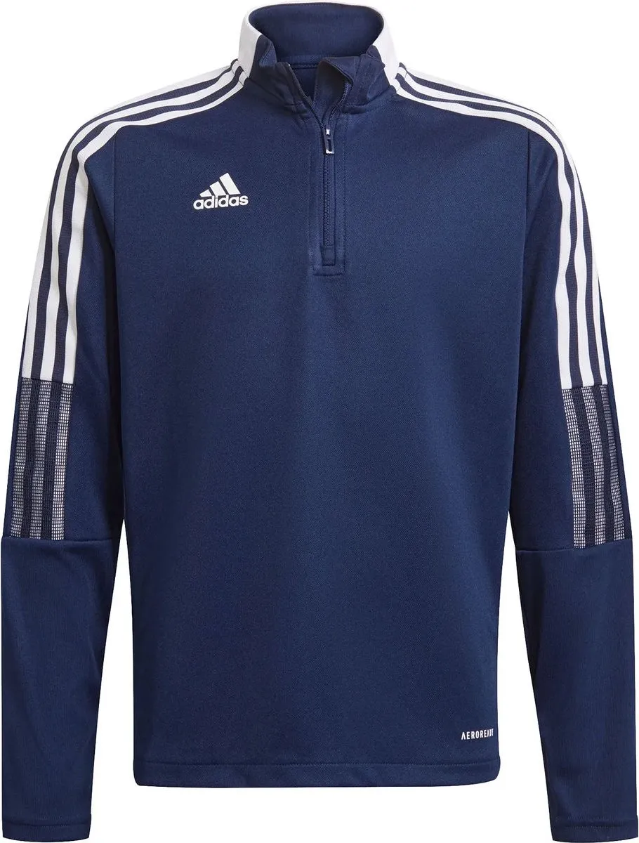 Adidas Tiro 21 Ziptop Kindertrui 116 - Marine