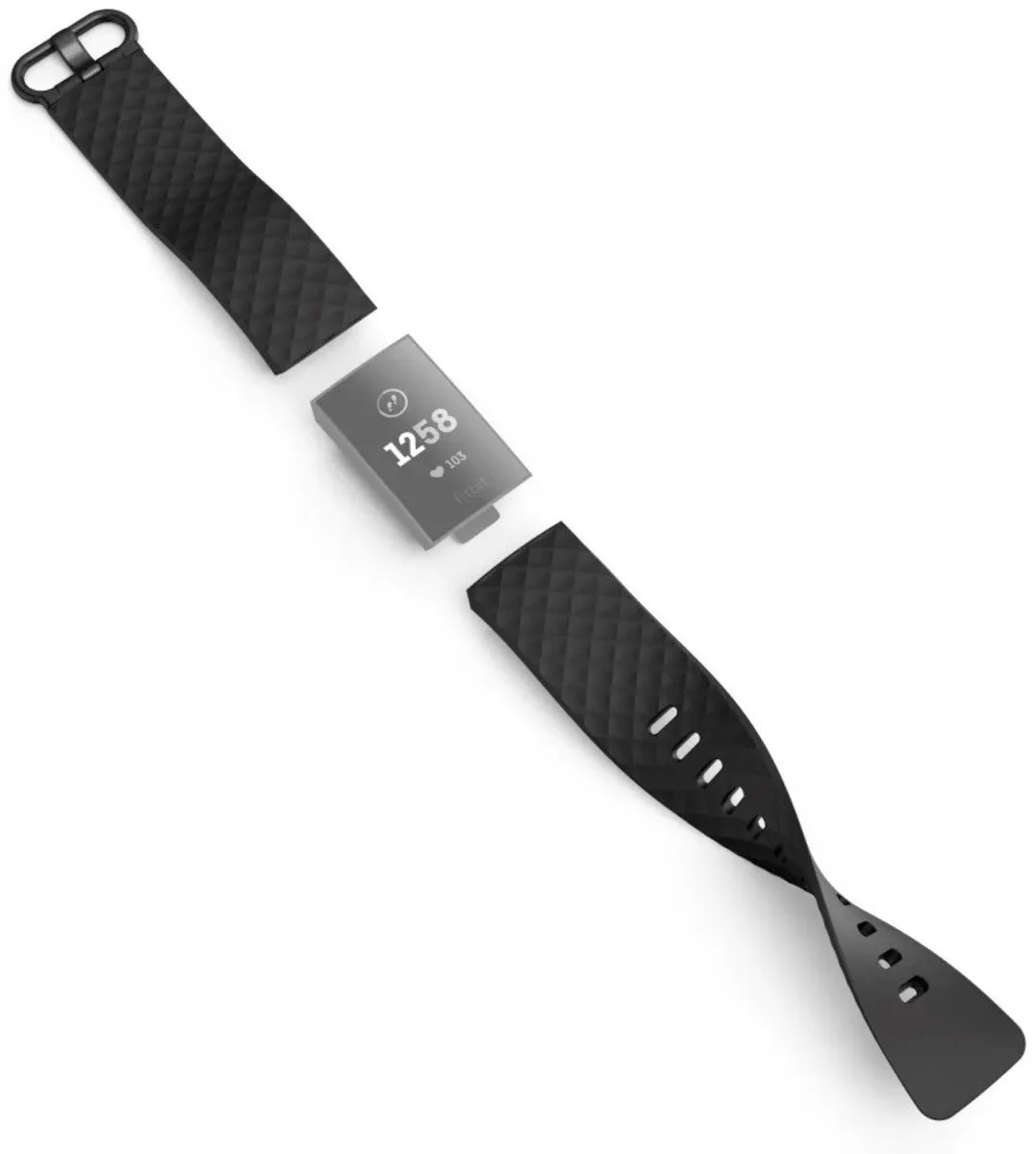 Hama Polsband Fitbit Charge 3/4 - 00086218 - Zwart