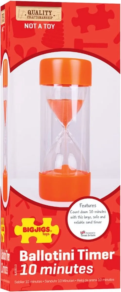 BIGJIGS Ballotini Timer 10 Minuten - Multikleur