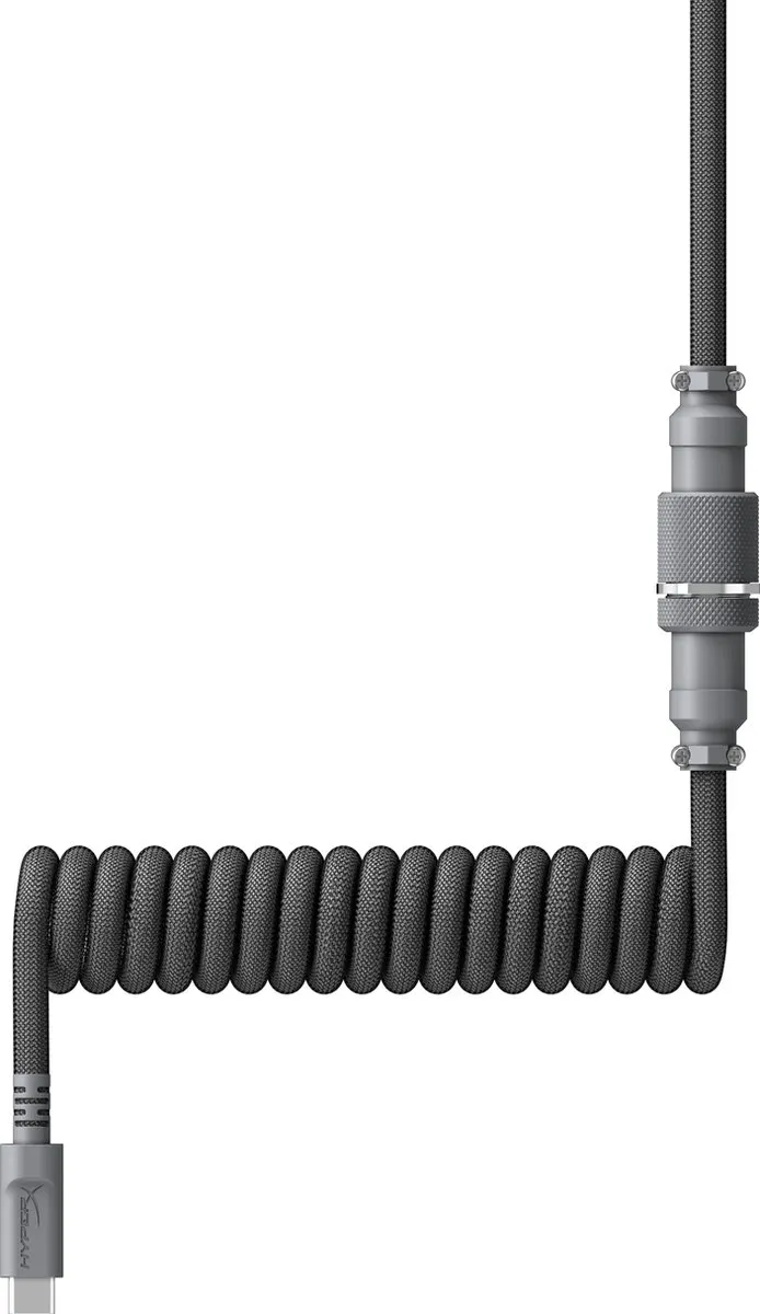 HyperX USB-C Kabel Spiraal Grijs - afbeelding 6 van 6