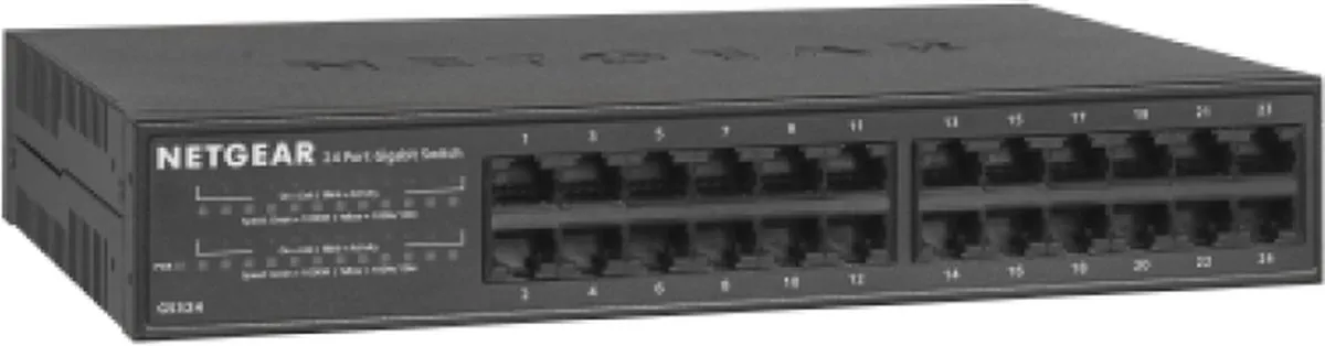 NETGEAR GS324 - Netwerk Switch - Unmanaged - 1 Gbps - 24 poorten