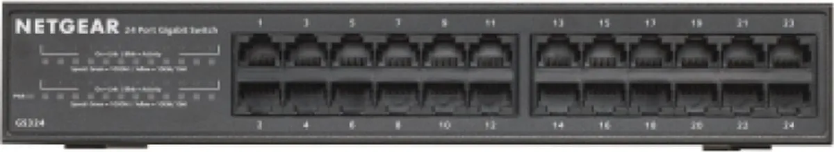 NETGEAR GS324 - Netwerk Switch - Unmanaged - 1 Gbps - 24 poorten