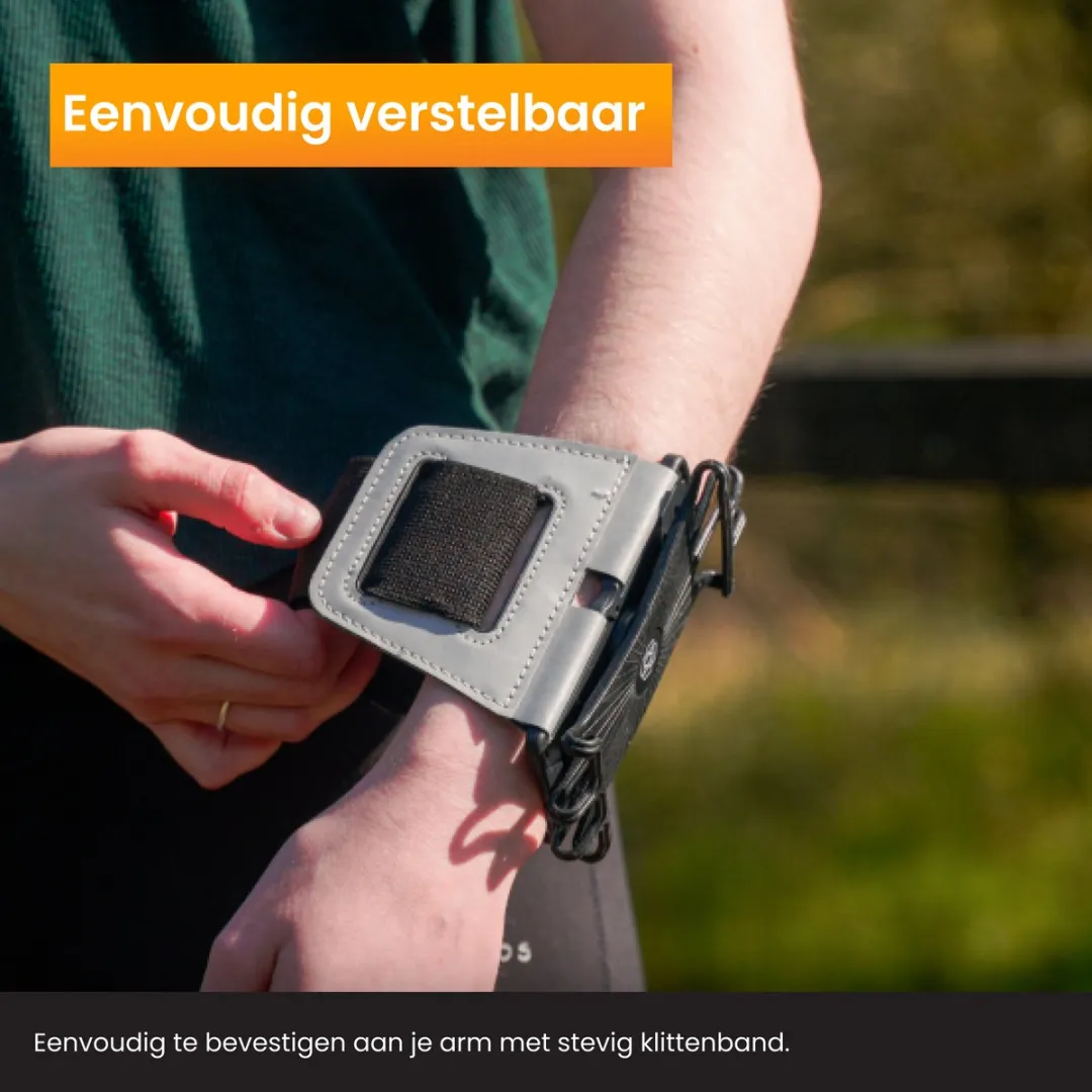 R2B Hardloop Telefoonhouder Hengelo - 360° Rotatie - Zilver