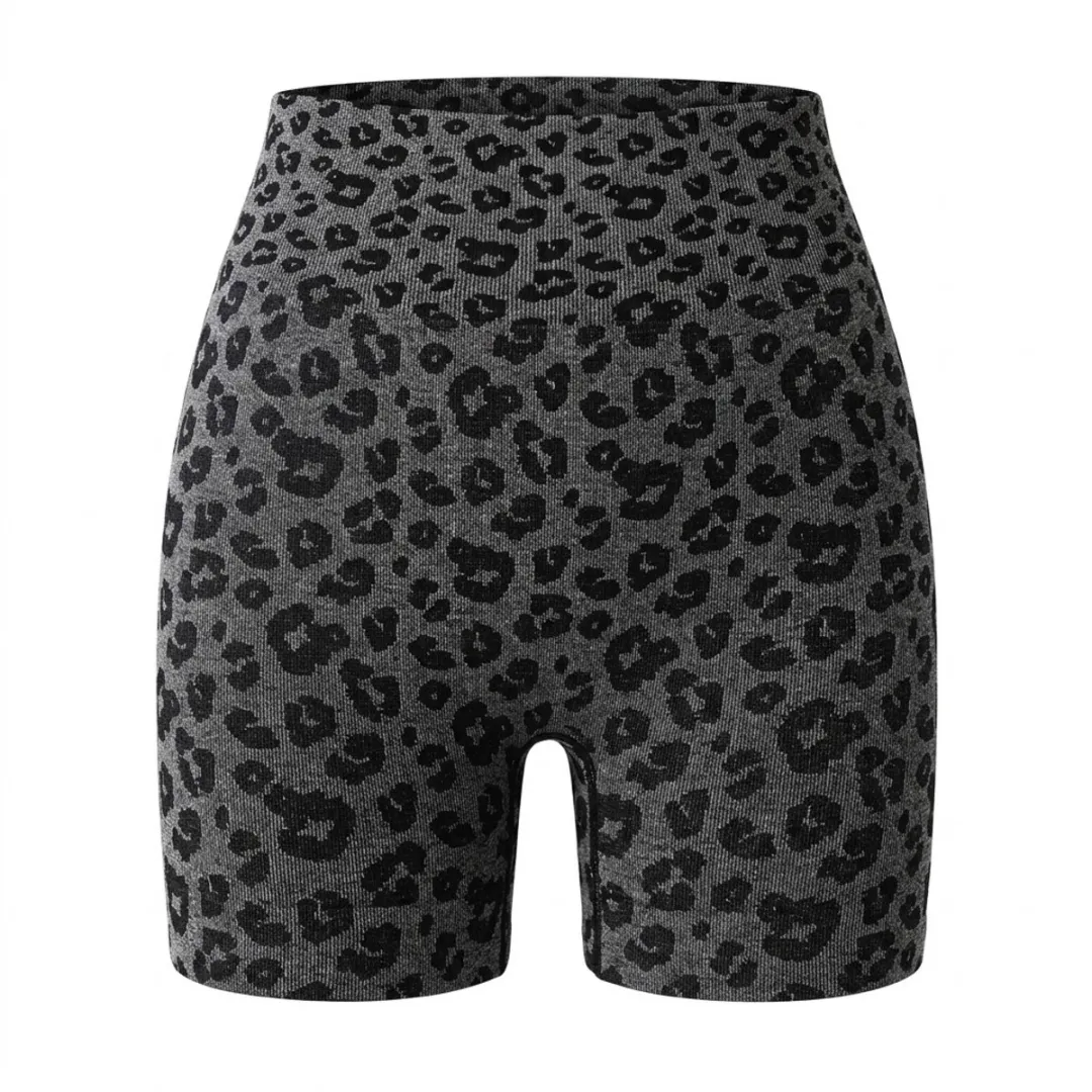 NuveX Grijs Luipaardprint Yoga Short