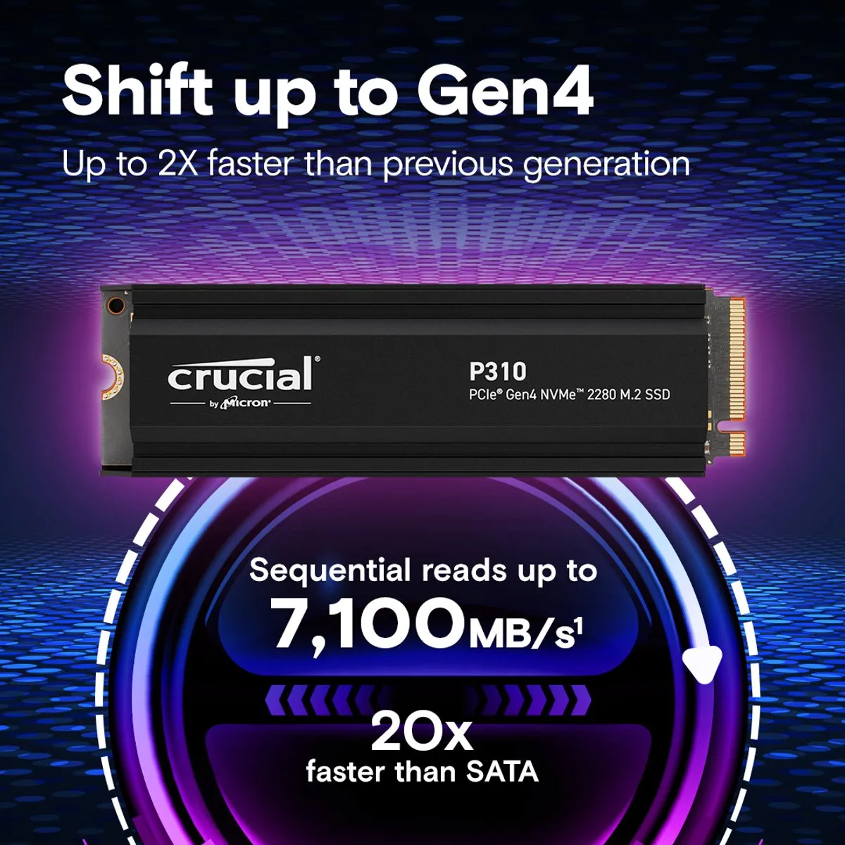 Crucial P310 CT4000P310SSD5 M.2 NVMe SSD - 4TB