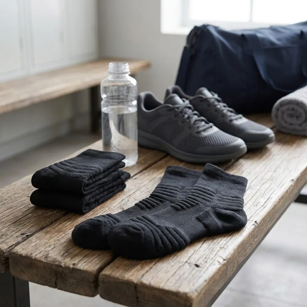 NuveX Sport Sokken Crew - Zwart - 5 Paar
