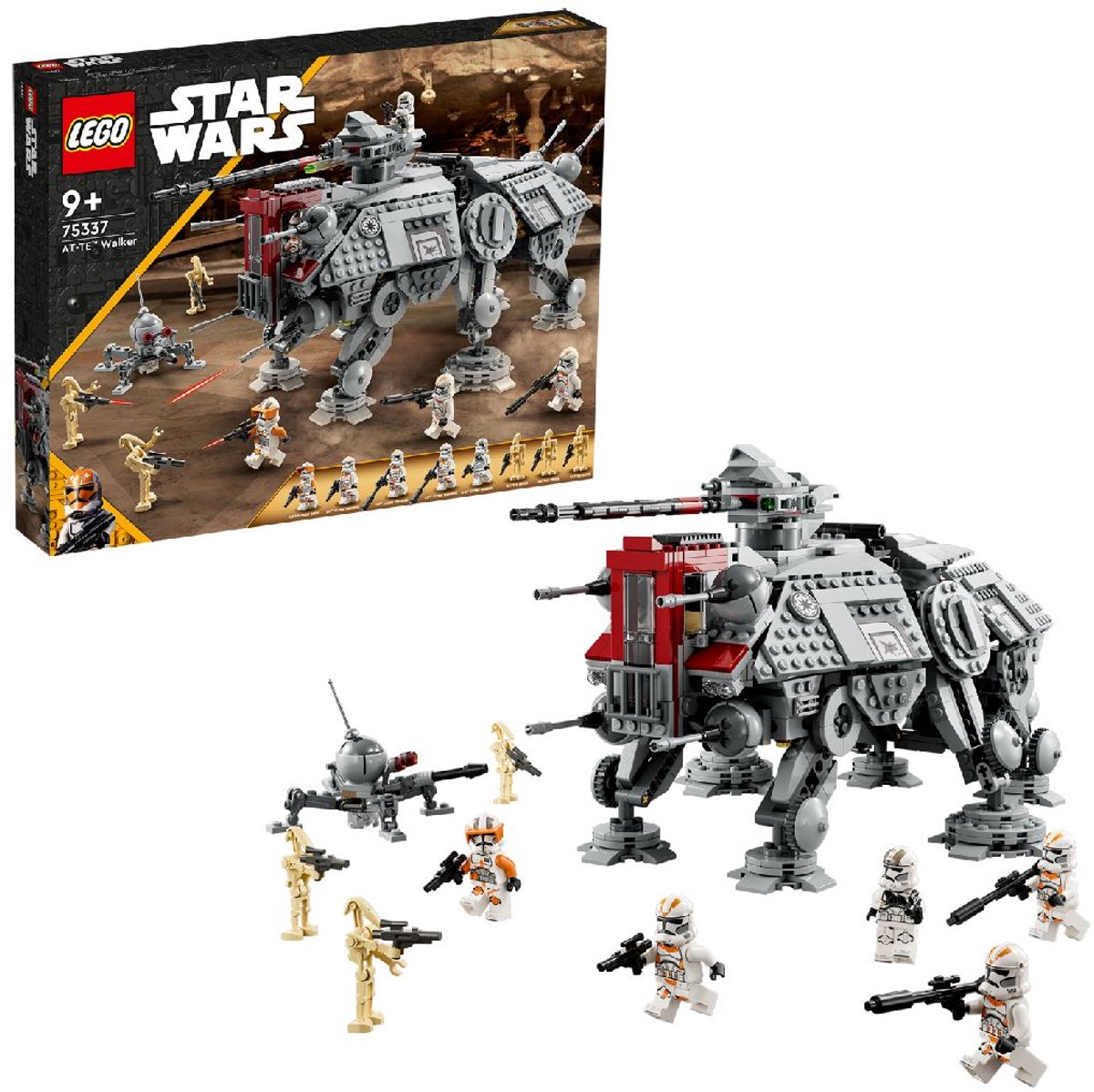 LEGO Star Wars AT-TE Walker Verstelbaar Model met Clone Troopers en Droid Figuren - 75337