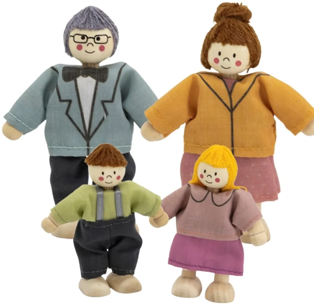 Viga Houten Poppen Set 4 Stuks
