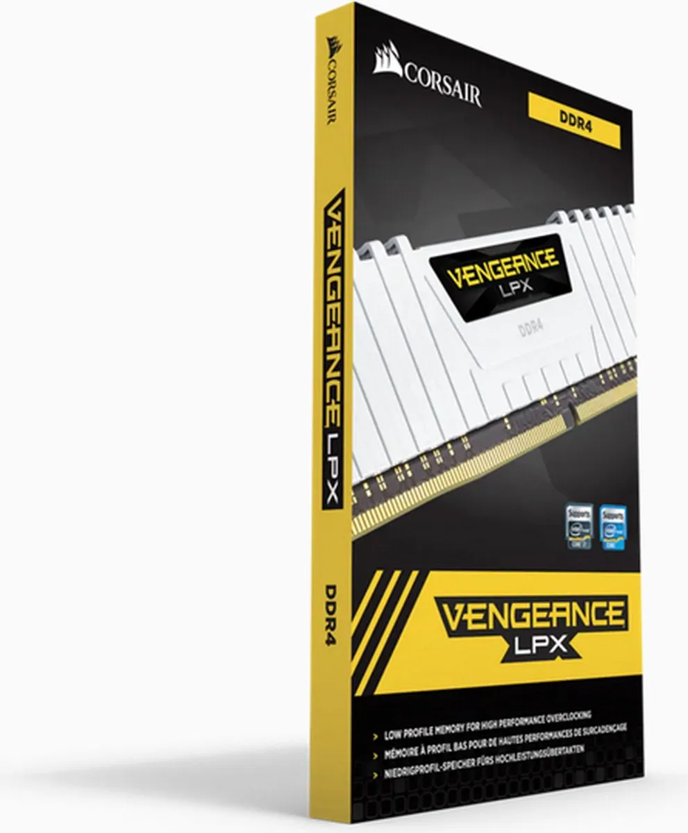Corsair Vengeance LPX CMK32GX4M2E3200C16W DDR4 RAM - 32GB (2x16GB) Wit